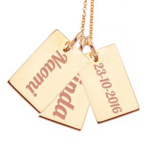 Zwanger Tweeling Ketting Rosé goudkleurig