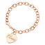 Bedelarmband met Naambedel rose goudkleurig