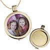 Ketting met foto Muntketting met foto munt goudkleurig