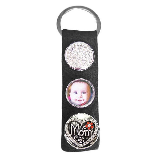 Clicks Foto Sleutelhanger zwart mom