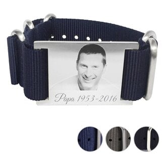 Armband met foto Graveren Soul breed Nylon