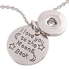 Clicks Sieraden Clicks hanger met tekst i love you to the moon and back inclusief ketting