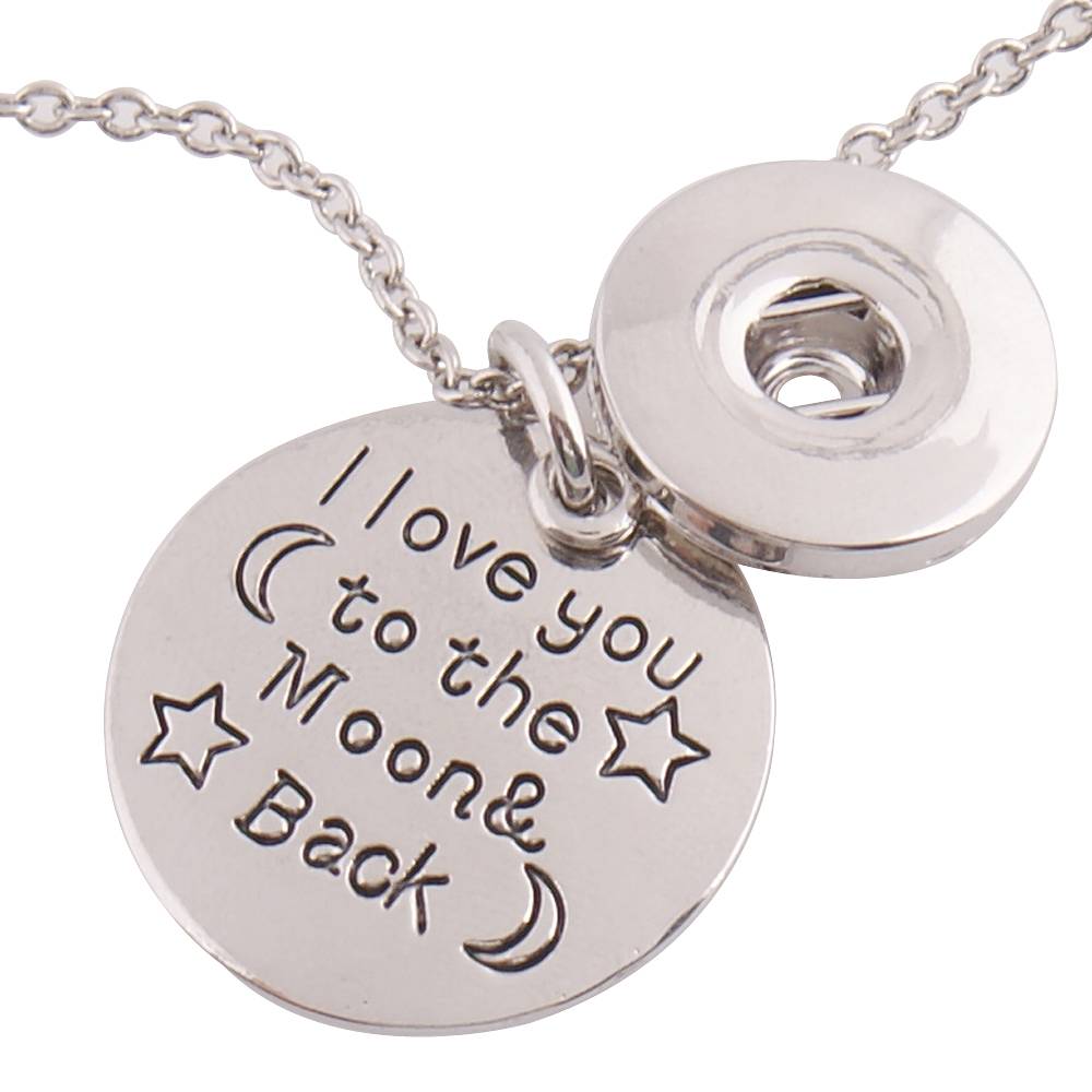Clicks hanger met tekst i you to the moon and back ketting - Shoppe | Mooi Persoonlijk