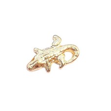 Floating Charms Floating charm krokodil goudkleurig