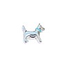Floating Charms Floating charm hond met blauwe halsband voor de memory locket
