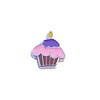 Floating Charms Floating charm cupcake met kaars zilverkleurig voor de memory locket