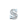 Floating Charms Floating charm letter s zilverkleurig voor de memory locket