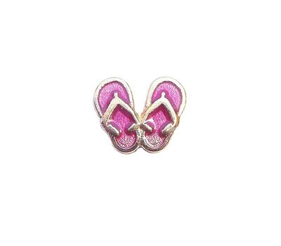 Floating Charms Floating charm slippers goudkleurig voor de memory locket