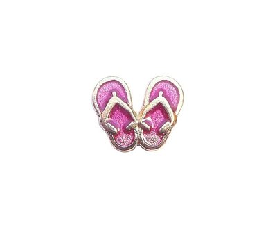 Floating Charms Floating charm slippers goudkleurig voor de memory locket