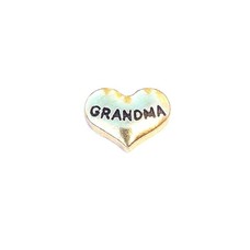 Floating Charms Floating charm grandma hartje goudkleurig