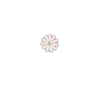 Floating Charms Floating charm grote licht roze madelief voor de memory locket