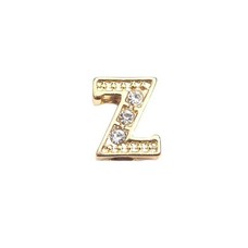 Floating Charms Floating charm letter z met crystals goudkleurig