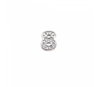 Floating Charms Floating charm cijfer 8 voor de memory locket