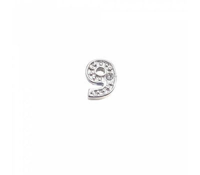 Floating Charms Floating charm cijfer 9 voor de memory locket