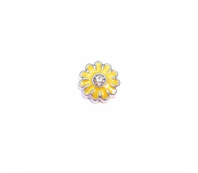 Floating Charms Floating charm gele madelief voor de memory locket