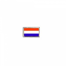 Floating Charms Floating charm vlag Nederland zilverkleurig