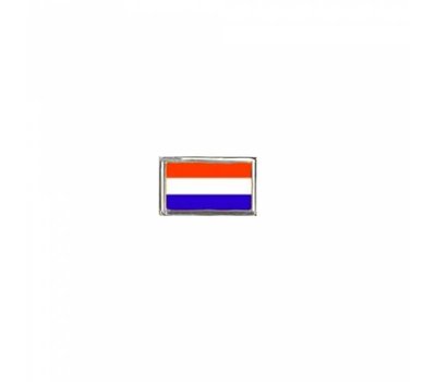 Floating Charms Floating charm vlag Nederland zilverkleurig voor de memory locket