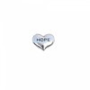 Floating Charms Floating charm hope hartje zilverkleurig voor de memory locket