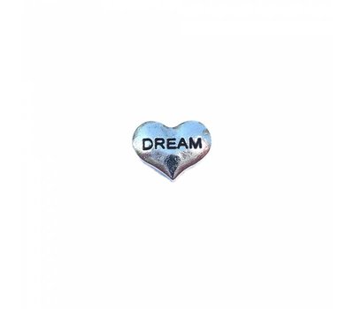 Floating Charms Floating charm hartje dream zilverkleurig  voor de memory locket