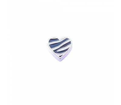 Floating Charms Floating charm zebra hartje voor de memory locket