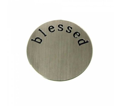 Floating locket discs Memory locket disk blessed zilverkleurig
