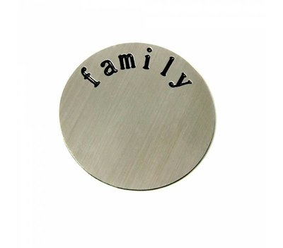 Floating locket discs Memory locket disk family zilverkleurig