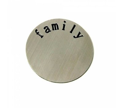 Floating locket  discs Memory locket disk family zilverkleurig