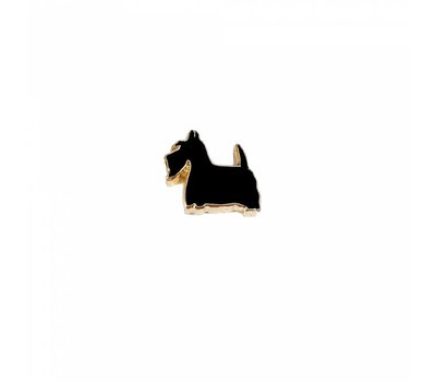 Floating Charms Floating charm scottish terrier zwart voor de memory locket