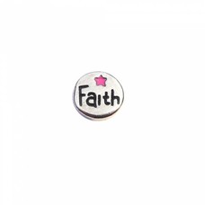 Floating Charms Floating charm faith roze ster