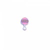 Floating Charms Floating charm roze met paarse rammelaar voor de memory locket