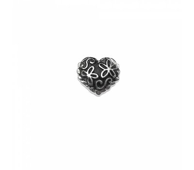 Floating Charms Floating charm vintage bloemen patroon hart  voor de memory locket