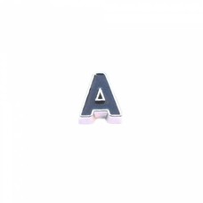 Floating Charms Floating charm zwarte letter a