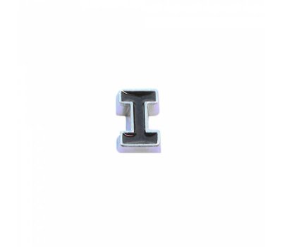 Floating Charms Floating charm zwarte letter i voor de memory locket