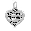 Hangende Bedels Hangende bedel Forever together hartje zilverkleurig