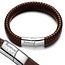 Leren armband graveren Zen bruin
