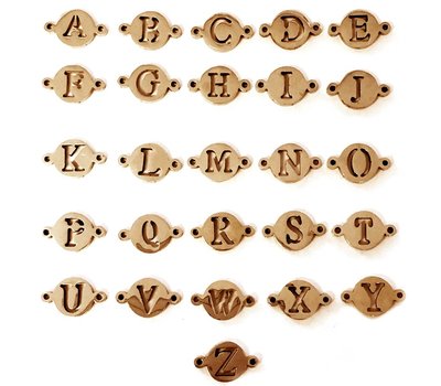 Sieraden met naam Rosé Goudkleurige Letters voor Armband met Naam