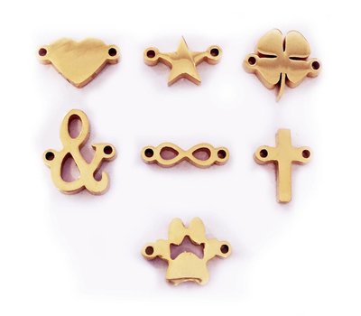 Sieraden met naam Rosé Goudkleurige Symbolen voor Armband met Naam