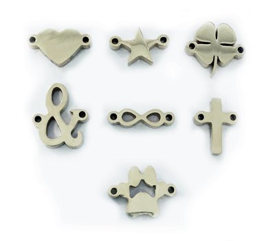 Sieraden met naam Zilverkleurige Symbolen voor Armband met Naam