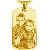 Ketting met foto Ketting Graveren Hanger dogtag goudkleurig