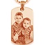 Ketting Graveren Hanger dogtag Rosé Goudkleurig
