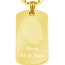 Vingerafdruk sieraad dogtag goudkleurig