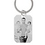 Sleutelhanger Graveren dogtag klein zilverkleurig