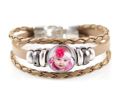 Armband met Foto Armband met Foto Bruin Triple