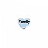 Floating Charms Floating charm hartje family zilverkleurig voor de memory locket