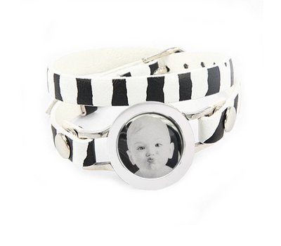 Graveer Armbanden Zebra dubbele Leren Armband met foto graveer munt smal zilverkleurig