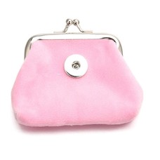 Clicks Sieraden Knip portemonnee fluweel licht roze