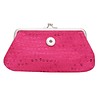 Clicks Sieraden Knip portemonnee pailletten groot donker roze