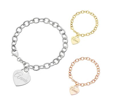 De trendy Love armband met naam in zilverkleurig en goudkleurig