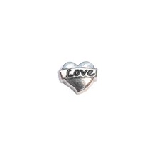 Floating Charms Floating charm hartje met love banner