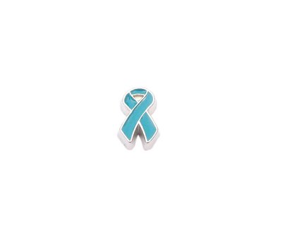 Floating Charms Floating charm teal ribbon voor de memory locket